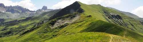 Le Mont Coin depuis le col du Pré